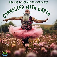 Child Connecting with Earth by the Sea